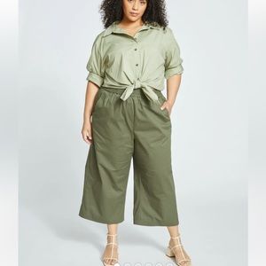 * New Universal Standard Tarragon Green Wide Leg Casual Pants 3XS = 2 - 4 *